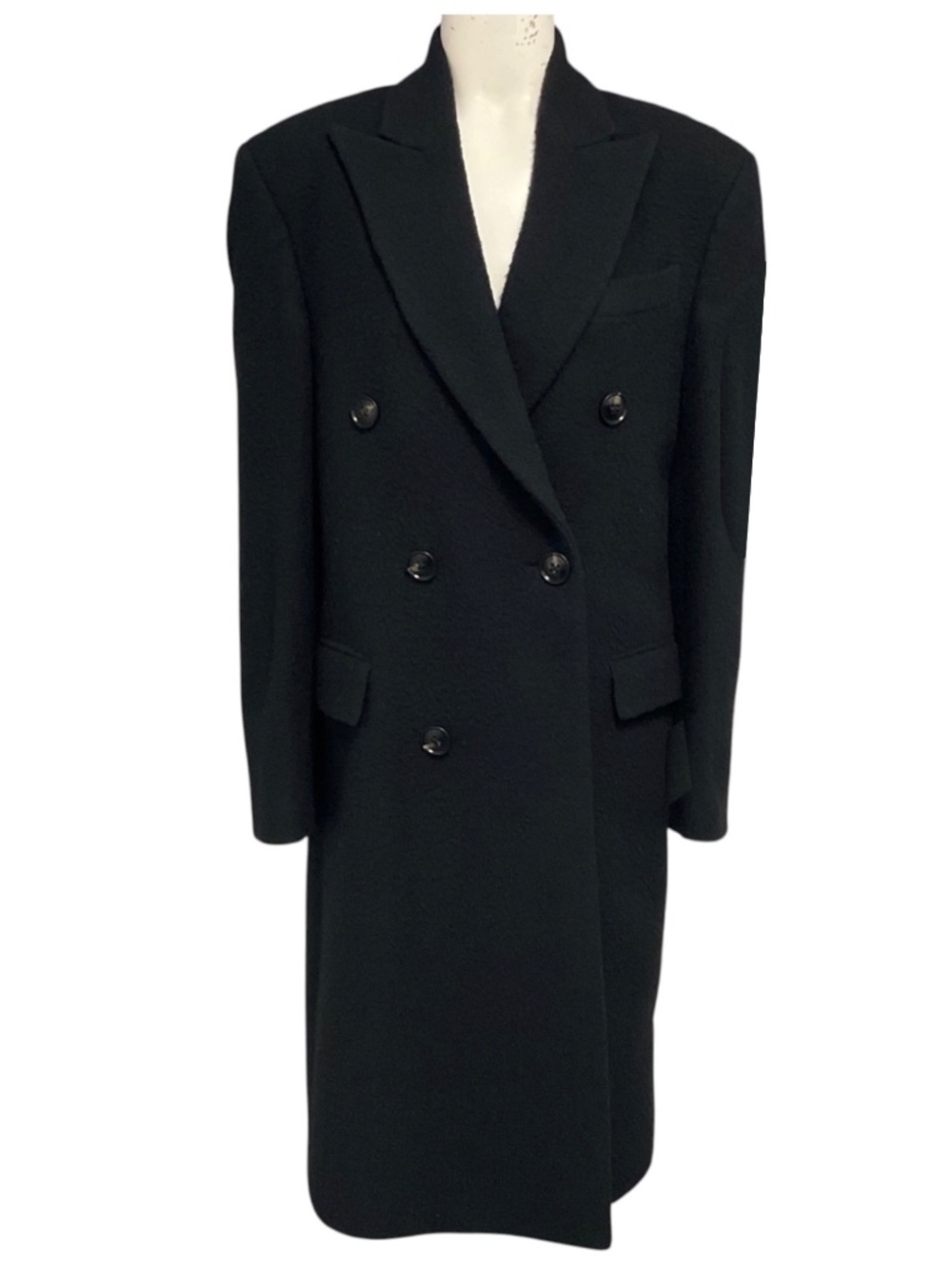 AMIRI NAVY SINGLE BREASTED DRESS COAT